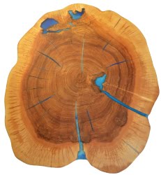 Round sliced coffee table