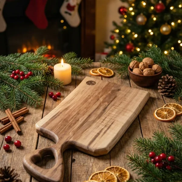 Deska do serwowania i krojenia z orzecha, z jednego kawałka monolitu / deska do serów, do krojenia i serwowania, idealny prezent na święta